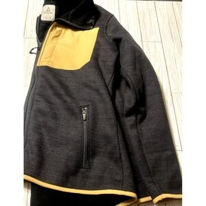 Ascend Tech Jacket Women Large Exploration Hiking Full Zip Dark Gray Yellow